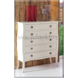 Cómoda 5 cajones madera