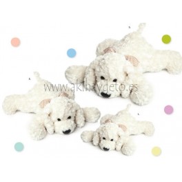 Set 2 peluche perro beige