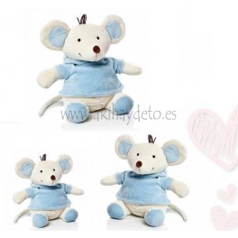 Set 2 peluche ratón 0+ meses azul