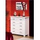 Cómoda 5 cajones madera blanco