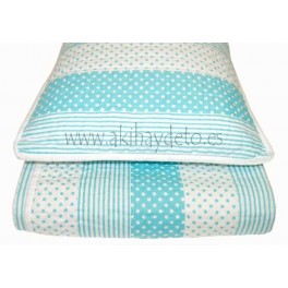 Edredon Bebé c/ 1 almohada Turquesa