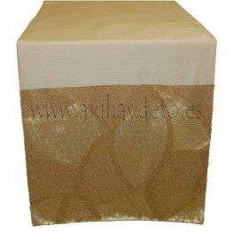 Conjunto 2 camino de mesa crema 