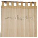 Par cortinas organza marron