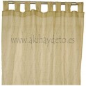 Par cortinas organza beige