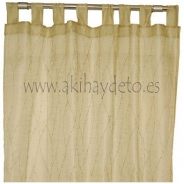 Par cortinas organza beige