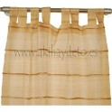 Par cortinas organza beige