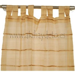 Par cortinas organza beige