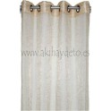 Par cortinas organza beige