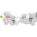 Set 2 peluches osos lazos 0+ meses