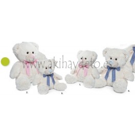 Set 2 peluches osos lazos 0+ meses