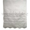 Par cortinas bordadas lino blanco