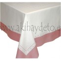 Mantel lino rosa