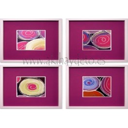 Set 4 piezas pintura circulos