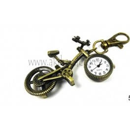 Llavero bicicleta con reloj.