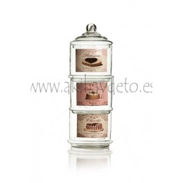 Conj. 3 Frascos c/Tapa Vidrio “Sweet”