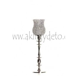 Candelabro Aluminio/ Cristal